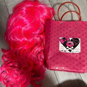 Anime Comic Con Hot Pink Curly Wig